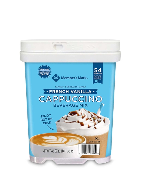 MEMBER'S MARK - CAPPUCCINO VANILLA (BỘT COFFE CAPPUCCINO 1.36KG)