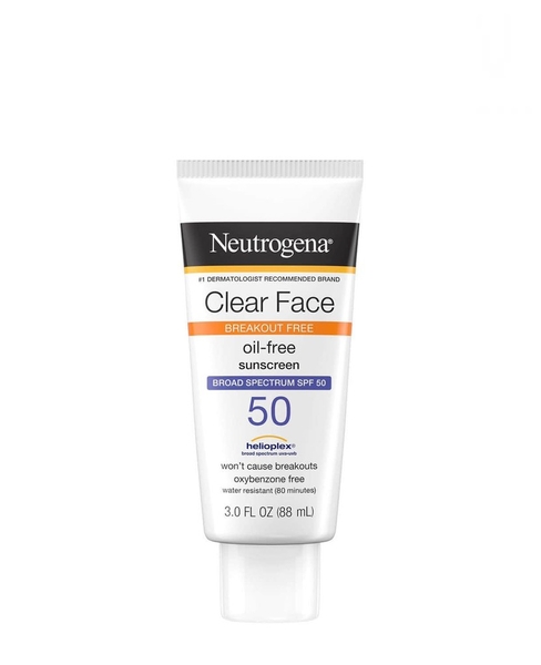 NEUTROGENA - CLEAR FACE SPF 55 (KEM CHỐNG NẮNG DƯỠNG DA MẶT 55 88ml)