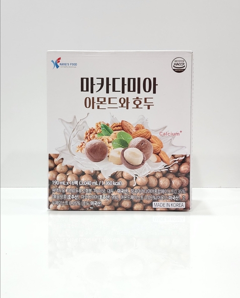 KANG’S FOOD - SỮA HẠT HẠNH NHÂN , MACCA VÀ QUẢ ÓC CHÓ (16 x 190ml)