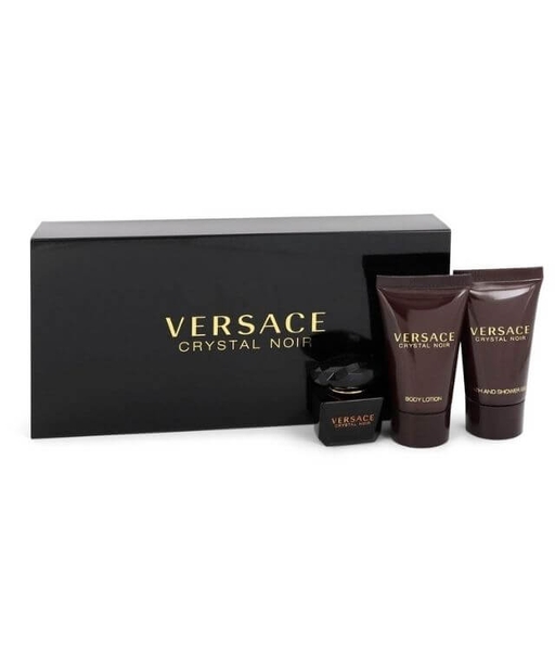 VERSACE - Bright Crystal Noir (GIFT SET EDT 5ml + Shower Gel,Lotion 25ml)