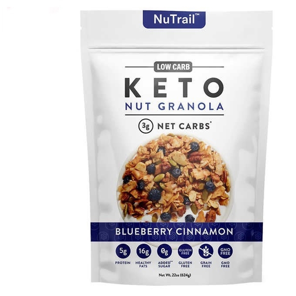 NUTRAIL - LOW CARB KETO NUT GRANOLA (NGŨ CỐC QUẾ VIỆT QUẤT 624G)