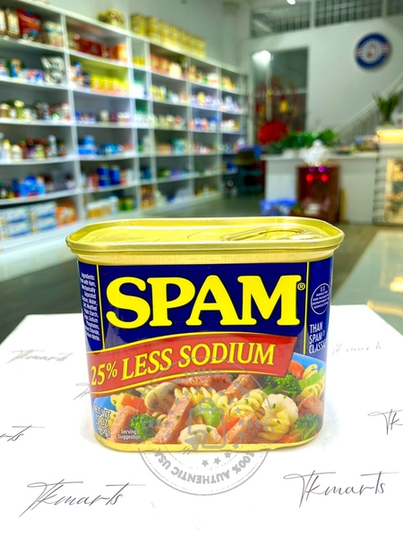 SPAM - 25% LESS SODIUM (THỊT HỘP GIẢM 25% MẶN 340G)