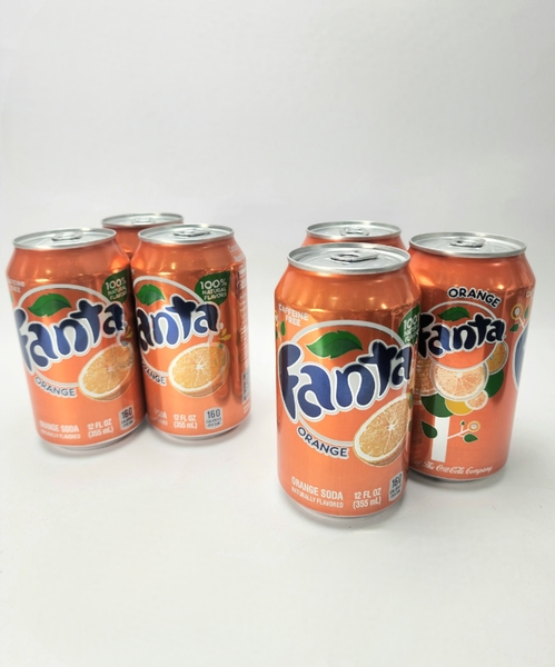 COCA COLA - FANTA ORANGE (SET 6 LON NƯỚC NGỌT CAM 6x355ml)