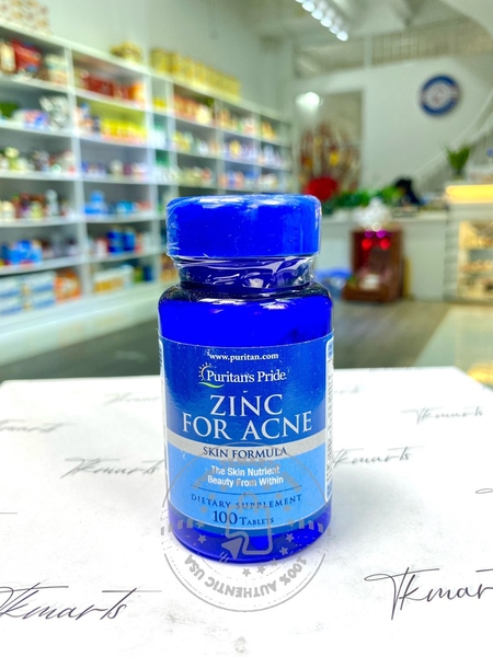 Puritan Pride - Zinc For Acne (Trị Mụn 100 Viên)