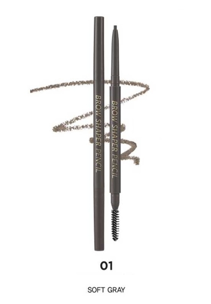 CLIO - A.BLACK BROW SHAPER PENCIL SOFT GRAY (CHÌ KẺ MÀY XÁM ĐEN 0.12G)