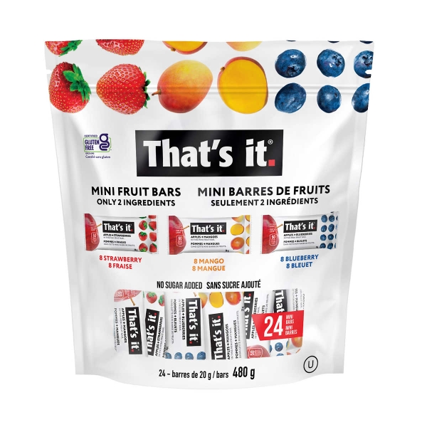 THAT'S IT - MINI FRUIT BARS (KẸO DẼO TRÁI CÂY 24x20G 480G)