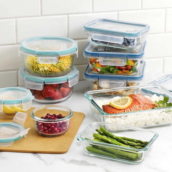 Snapware - Pure Pyrex Glass (Hộp Thực Phẩm 18 Món)