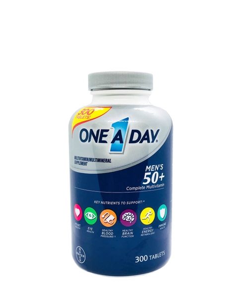 ONE A DAY - MULTIVITAMIN SUPPLEMENT FOR MEN'S 50+ (BỔ SUNG VITAMIN TỔNG HỢP NAM 50+ 300 VIÊN)