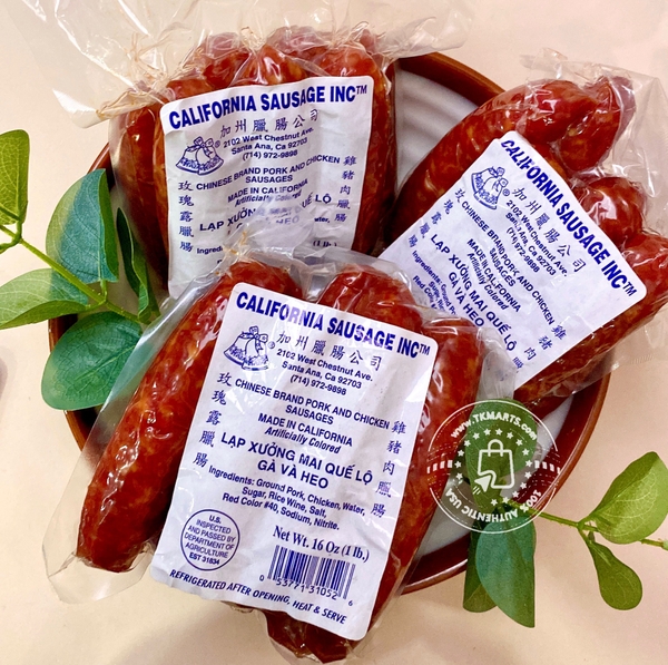 CALIFORNIA SAUSAGE INC - Lạp Xưởng Mai Quế Lộ Gà Và Heo ( 450 g)