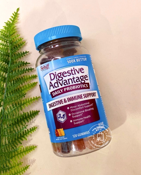 SCHIFF - Digestive Advantage (KẸO HỔ TRỢ TIÊU HÓA 120 VIÊN)