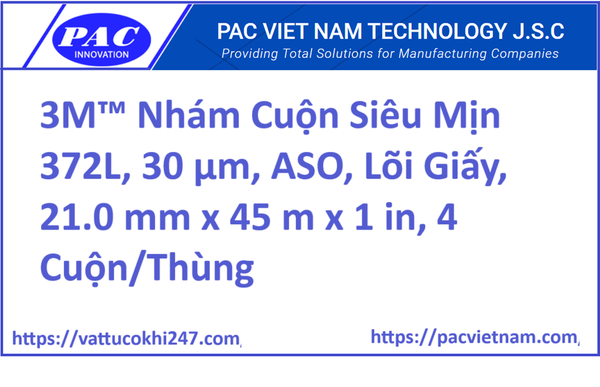 3M™ Nhám Cuộn Siêu Mịn 372L, 30 µm, ASO, Lõi Giấy, 21.0 mm x 45 m x 1 in, 4 Cuộn/Thùng