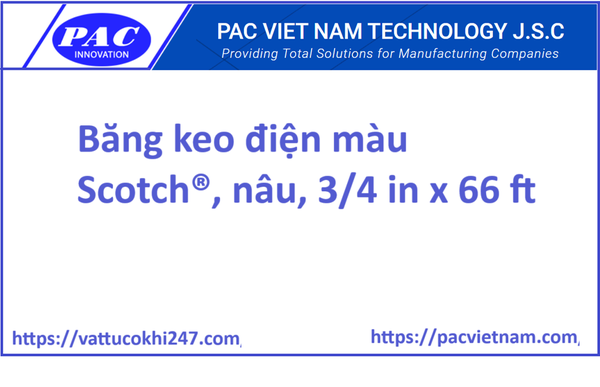 Băng keo điện màu Scotch®, nâu, 3/4 in x 66 ft