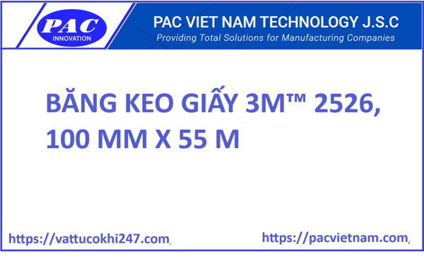 BĂNG KEO GIẤY 3M™ 2526, 100 MM X 55 M