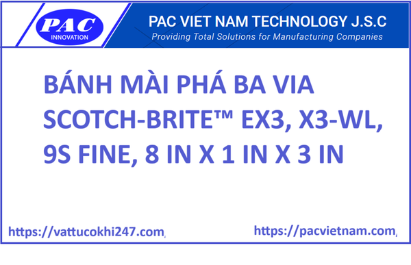 BÁNH MÀI PHÁ BA VIA SCOTCH-BRITE™ EX3, X3-WL, 9S FINE, 8 IN X 1 IN X 3 IN