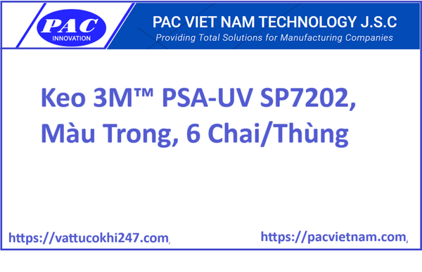 Keo 3M™ PSA-UV SP7202, Màu Trong, 6 Chai/Thùng