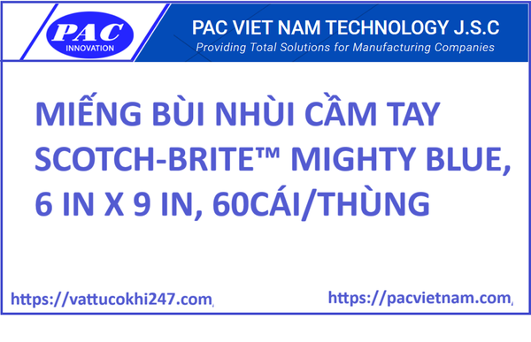 MIẾNG BÙI NHÙI CẦM TAY SCOTCH-BRITE™ MIGHTY BLUE, 6 IN X 9 IN, 60CÁI/THÙNG