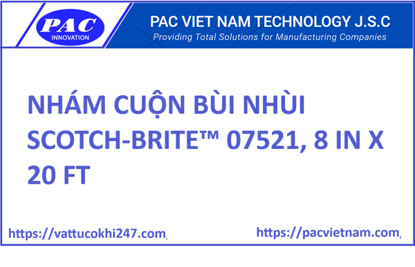 NHÁM CUỘN BÙI NHÙI SCOTCH-BRITE™ 07521, 8 IN X 20 FT