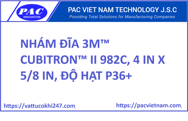 NHÁM ĐĨA 3M™ CUBITRON™ II 982C, 4 IN X 5/8 IN, ĐỘ HẠT P36+