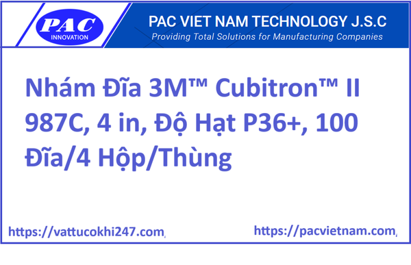 Nhám Đĩa 3M™ Cubitron™ II 987C, 4 in, Độ Hạt P36+, 100 Đĩa/4 Hộp/Thùng