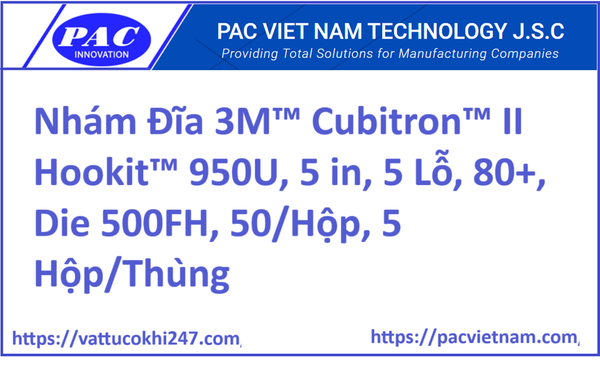 Nhám Đĩa 3M™ Cubitron™ II Hookit™ 950U, 5 in, 5 Lỗ, 80+, Die 500FH, 50/Hộp, 5 Hộp/Thùng