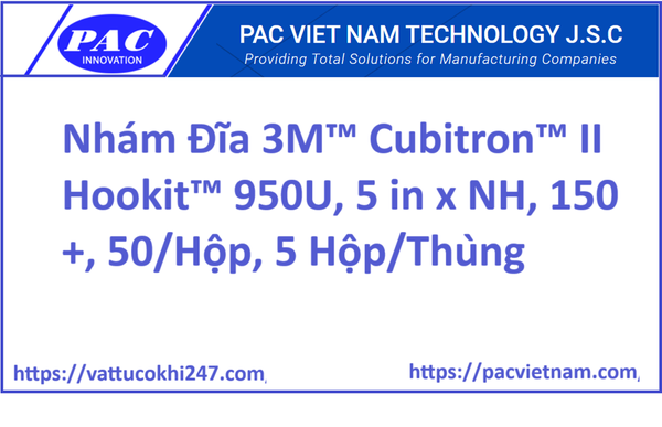 Nhám Đĩa 3M™ Cubitron™ II Hookit™ 950U, 5 in x NH, 150+, 50/Hộp, 5 Hộp/Thùng