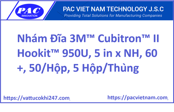 Nhám Đĩa 3M™ Cubitron™ II Hookit™ 950U, 5 in x NH, 60+, 50/Hộp, 5 Hộp/Thùng