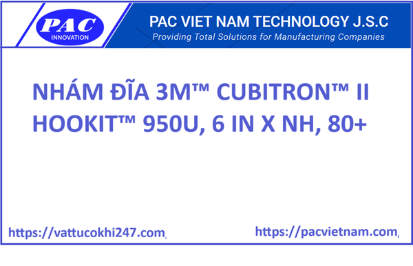 NHÁM ĐĨA 3M™ CUBITRON™ II HOOKIT™ 950U, 6 IN X NH, 80+