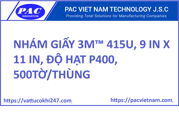 NHÁM GIẤY 3M™ 415U, 9 IN X 11 IN, ĐỘ HẠT P400, 500TỜ/THÙNG