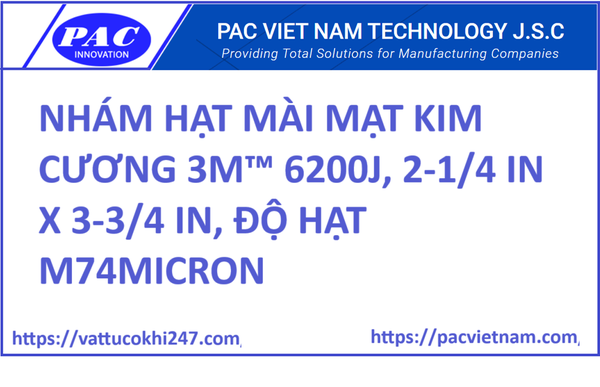 NHÁM HẠT MÀI MẠT KIM CƯƠNG 3M™ 6200J, 2-1/4 IN X 3-3/4 IN, ĐỘ HẠT M74MICRON