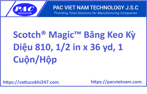 SCOTCH® MAGIC™ BĂNG KEO KỲ DIỆU 810, 3/4 IN X 36 YD