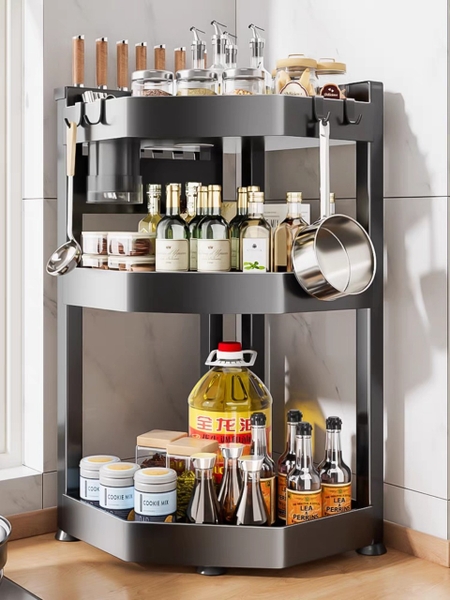 Kệ tam giác 3 tầng để đồ gia vị
