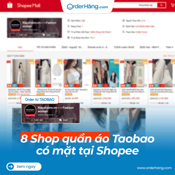 8 Shop Quần Áo Taobao có mặt tại Shopee