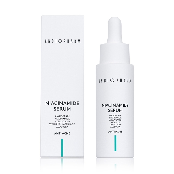 ANGIOPHARM Niacinamide Serum 30ml – Serum 10% Niacinamide hỗ trợ giảm dầu, mụn và thâm sau mụn
