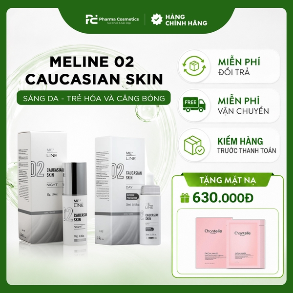 MELINE 02 CAUCASIAN SKIN DAY/NIGHT / BỘ ĐÔI TRỊ NÁM NGÀY/ĐÊM, SÁNG DA, TRẺ HÓA VÀ CĂNG BÓNG