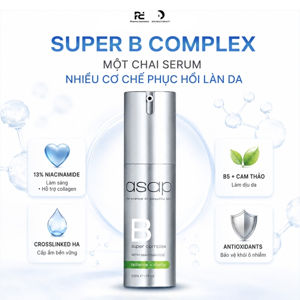 ASAP SUPER B COMPLEX: Tinh Chất Phục Hồi & Tái Sinh Làn Da Khỏe Mạnh Rạng Rỡ