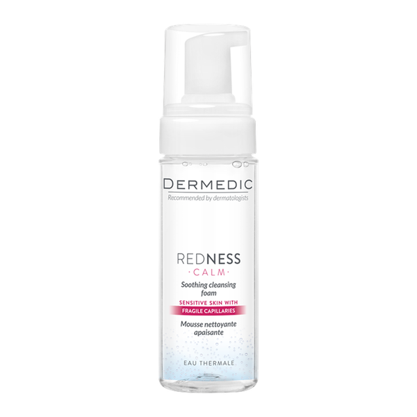 DERMEDIC REDNESS SOOTHING CLEANSING FOAM: Sữa Rửa Mặt Dịu Nhẹ Làm Sạch, Giảm Đỏ Cho Làn Da Nhạy Cảm & Rosacea