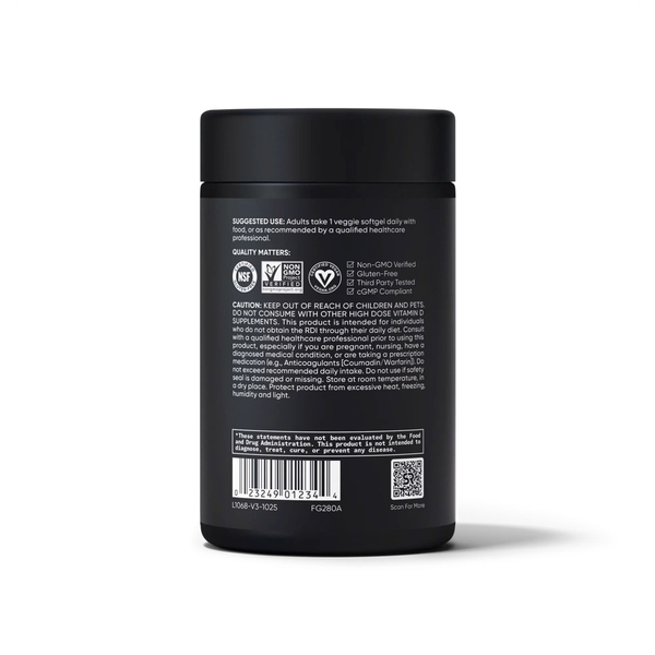 Sports Research Vitamin D3 + K2 – Viên Uống Thuần Chay Hỗ Trợ Xương Và Hệ Miễn Dịch