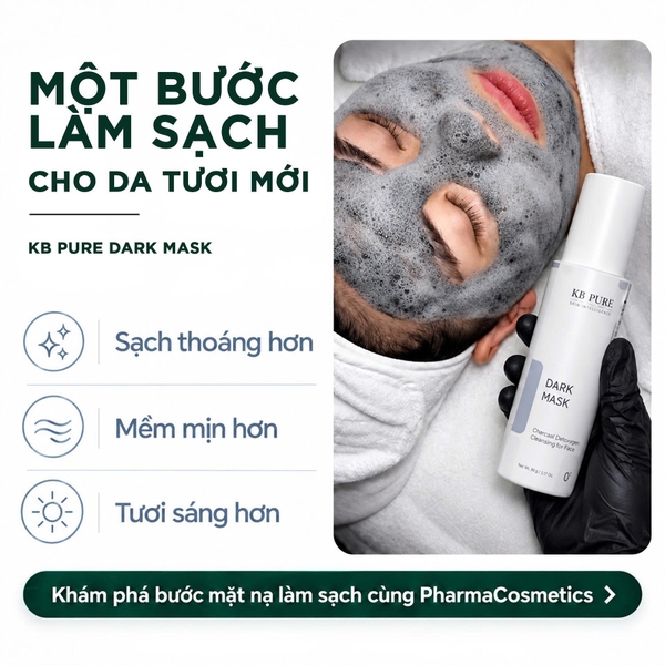 KB PURE Dark Mask Cleaner (90g) – Mặt Nạ Sủi Bọt Detox Thanh Lọc Da, Đào Thải Độc Tố Và Làm Sáng Da Chuyên Sâu