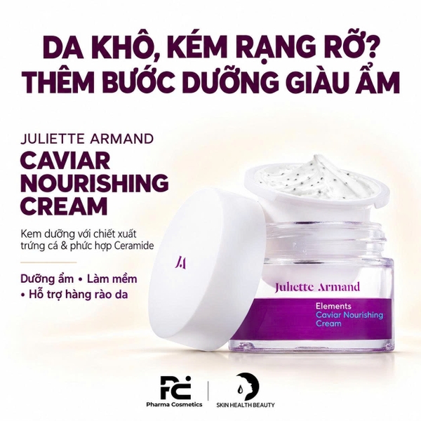 JULIETTE ARMAND CAVIAR NOURISHING CREAM: Kem Trứng Cá Tầm - Dưỡng Ẩm, Phục Hồi & Tăng Cường Sức Sống Da