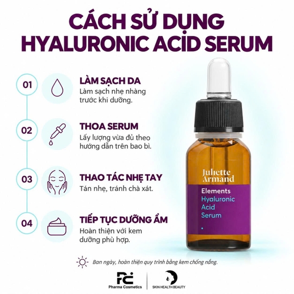 JULIETTE ARMAND HYALURONIC ACID SERUM: Tinh Chất Cấp Ẩm Sâu, Cho Làn Da Căng Mọng & Săn Chắc