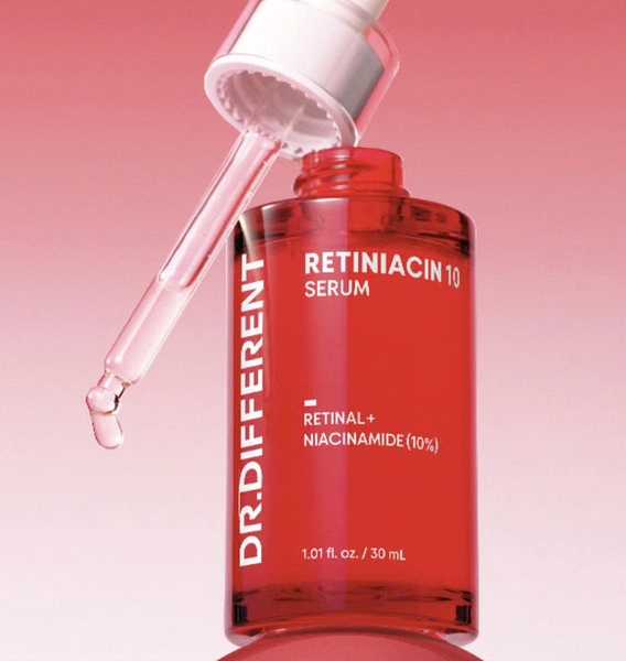 DR.DIFFERENT RETINIACIN 10 SERUM 30ML: TINH CHẤT RETINAL VÀ NIACINAMIDE 10% HỖ TRỢ GIẢM DẦU, MỜ THÂM VÀ CẢI THIỆN LÃO HÓA