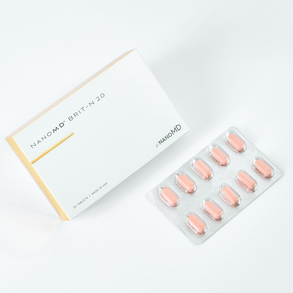 NANOMD BRIT-N 2.0 / VIÊN UỐNG TRẮNG DA GIÚP LÀN DA SÁNG KHỎE TỰ NHIÊN (THUẦN CHAY))