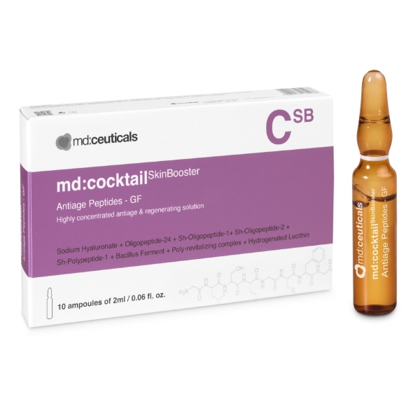 MD:COCKTAIL SKINBOOSTER ANTI-AGE PEPTIDES-GF / TINH CHẤT TÁI SINH LÀN DA, CHỐNG OXY HÓA & NGĂN NGỪA LÃO HÓA DA TOÀN DIỆN