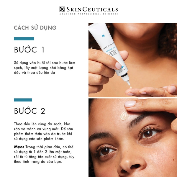 SKINCEUTICALS RETINOL 0.5 / TINH CHẤT CHUYÊN BIỆT GIÚP DƯỠNG DA, LÀM MỀM MỊN, GIẢM ĐỐM NÂU, CÁC KHUYẾT ĐIỂM TRÊN DA SAU MỤN, GIẢM CÁC DẤU HIỆU LÃO HOÁ