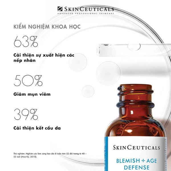 SKINCEUTICALS BLEMISH + AGE DEFENSE: Tinh Chất Đa Năng – Giải Pháp Toàn Diện Cho Da Mụn & Lão Hóa