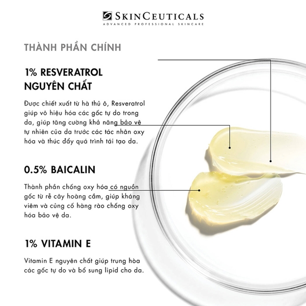 SKINCEUTICALS RESVERATROL B E: Tinh Chất Chống Oxy Hóa Ban Đêm – Tái Tạo & Phục Hồi Làn Da