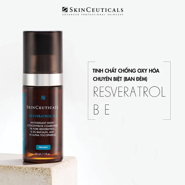 SKINCEUTICALS RESVERATROL B E: Tinh Chất Chống Oxy Hóa Ban Đêm – Tái Tạo & Phục Hồi Làn Da
