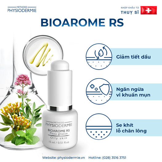PHYSIODERMIE BIOAROME RS – OILY SKIN / SERUM NGĂN NGỪA MỤN & GIẢM TIẾT DẦU, SE KHÍT LỖ CHÂN LÔNG ( 15ML)