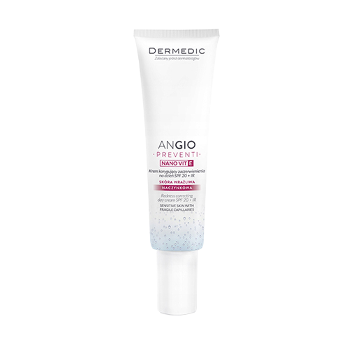 DERMEDIC ANGIO PREVENTI NANO VIT E CORRECTING DAY CREAM SPF 20 + IR/ KEM DƯỠNG DA NHẠY CẢM BAN NGÀY 40G