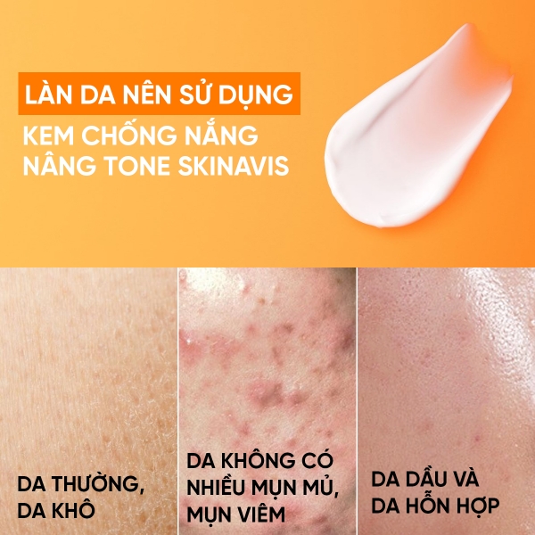 SKINAVIS ADVANCE SUNSCREEN TONE UP: Kem Chống Nắng Vật Lý Nâng Tông, Bảo Vệ Toàn Diện & Sáng Da